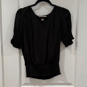Philosophy Black Puff Sleeve Blouse